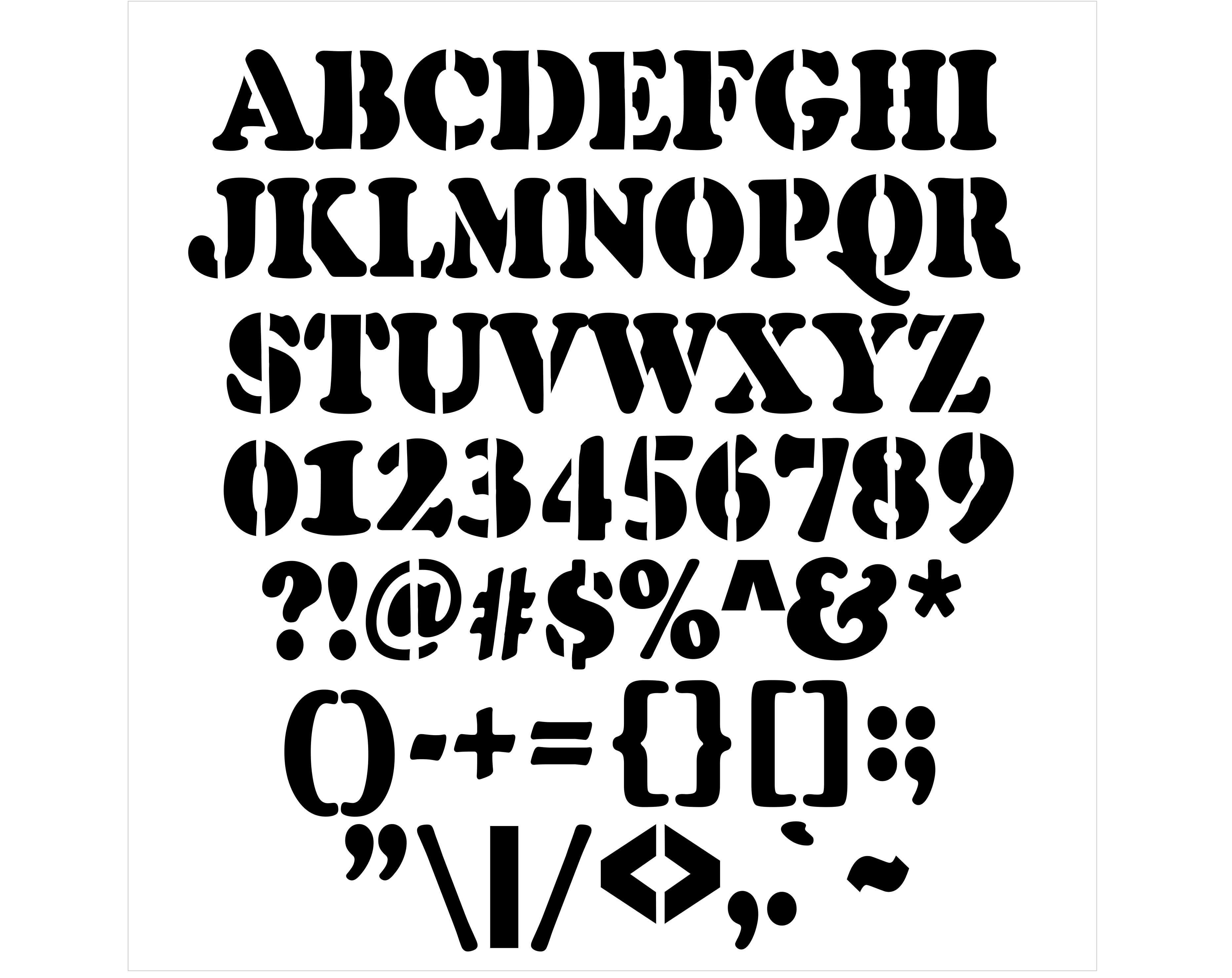 Army Stencil Font