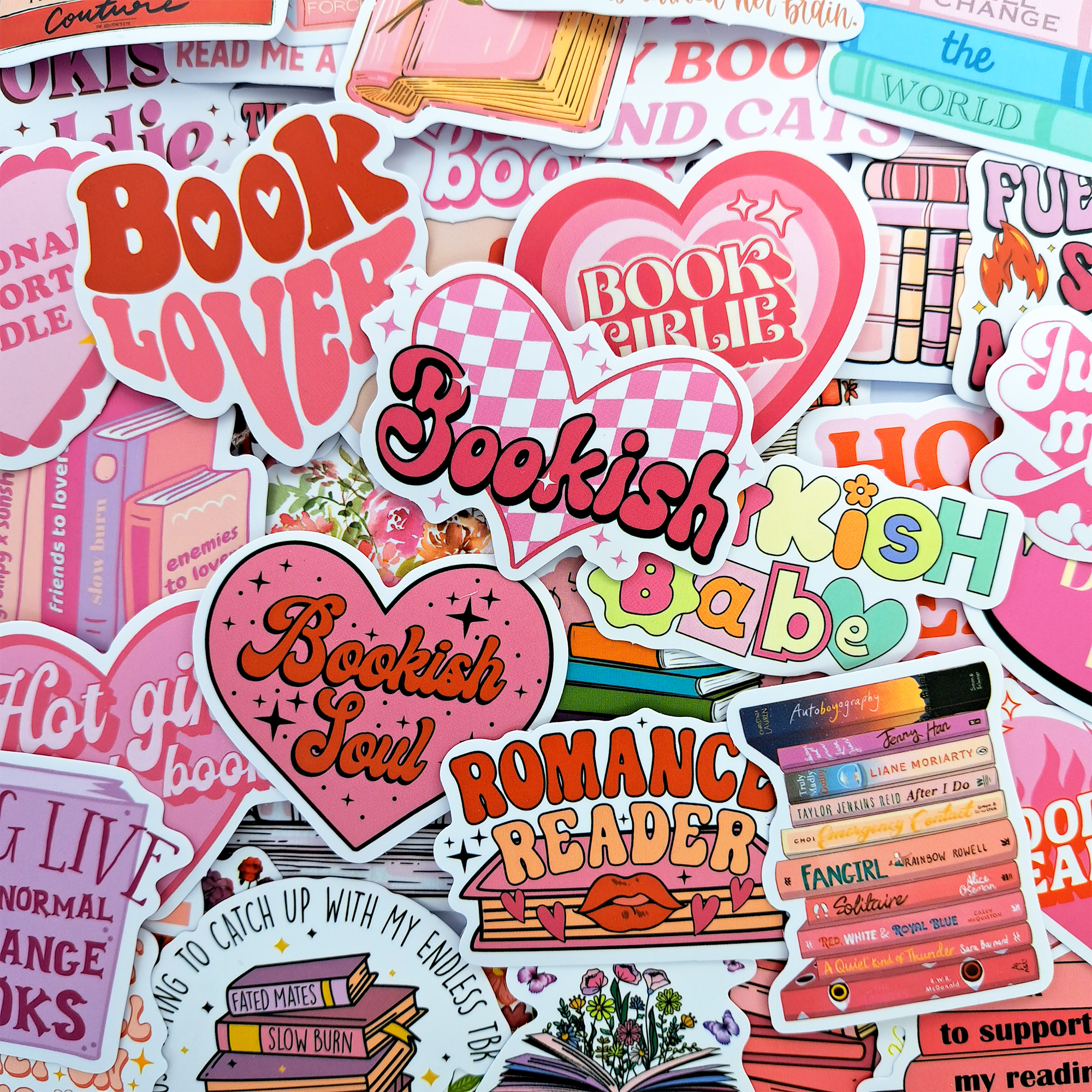 60 PCS Bookish Sticker Pack, Book Lover Stickers, Romance | Inspire Uplift
