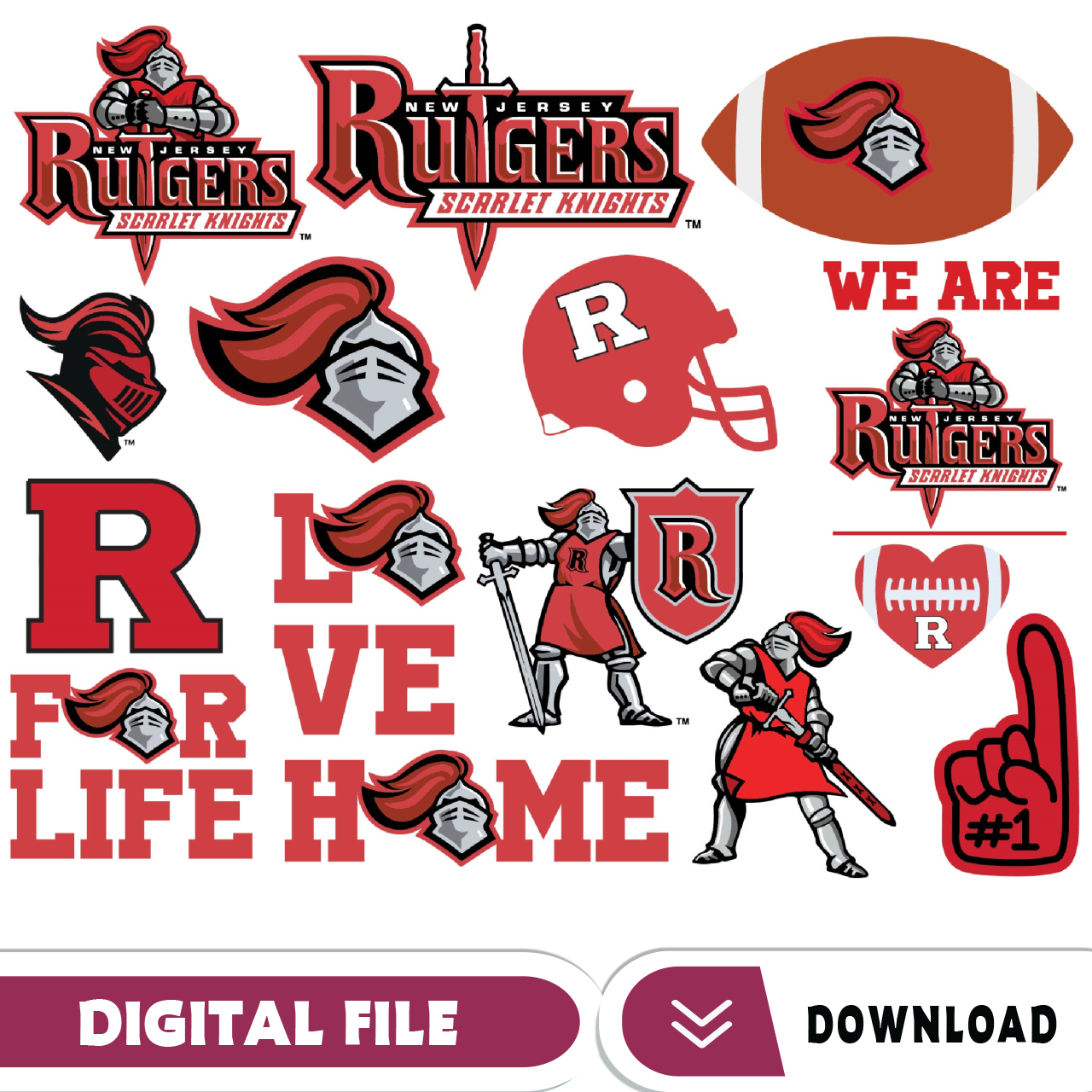 Rutgers Scarlet Svg, Mascot Logo, NCAA Svg, Logo Svg, Footba Inspire