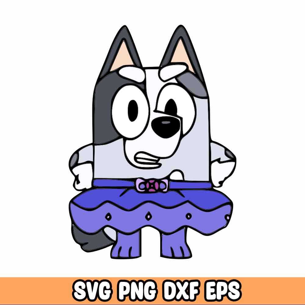 Bluey Tutu Muffin svg, Bluey SVG Bundle, Bluey Cut Files for Inspire