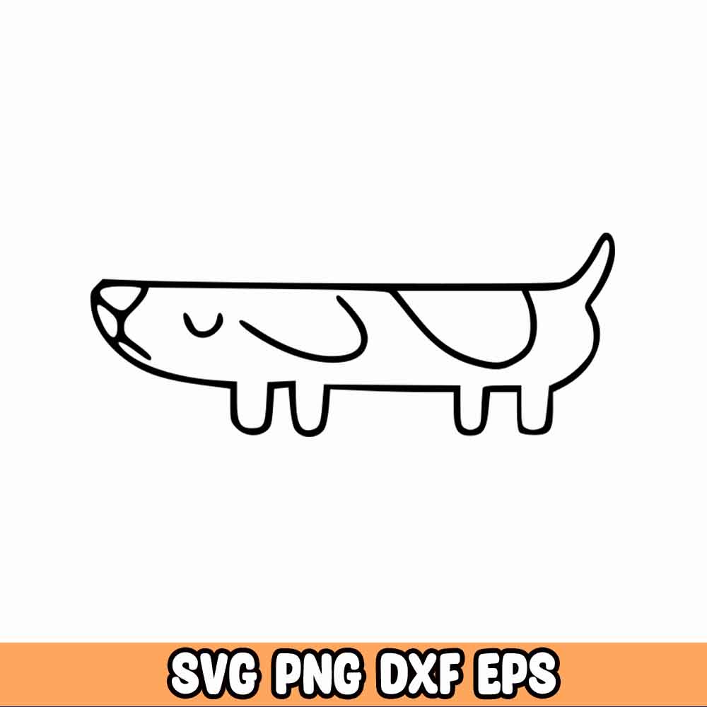 Long Dog Outline svg, Bluey SVG Bundle, Bluey Cut Files for - Inspire ...