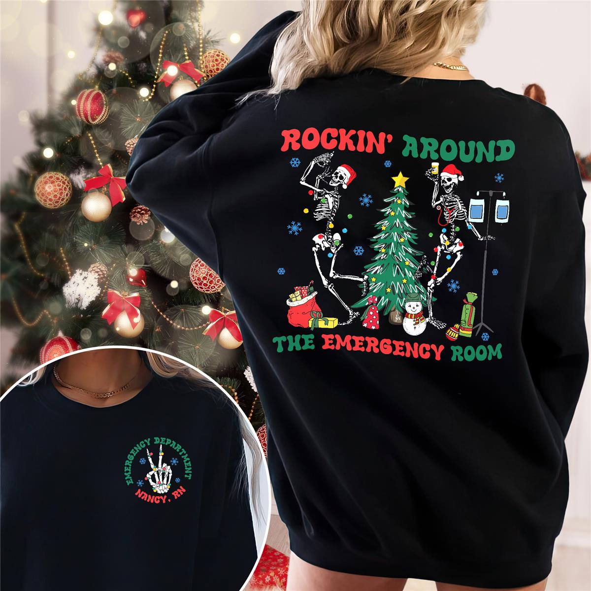 ER Nurse Christmas Crew Emergency Room ICU Nursing Squad Chr