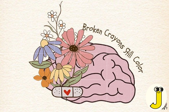 Mental Health With Flower Svg Png | Inspire Uplift