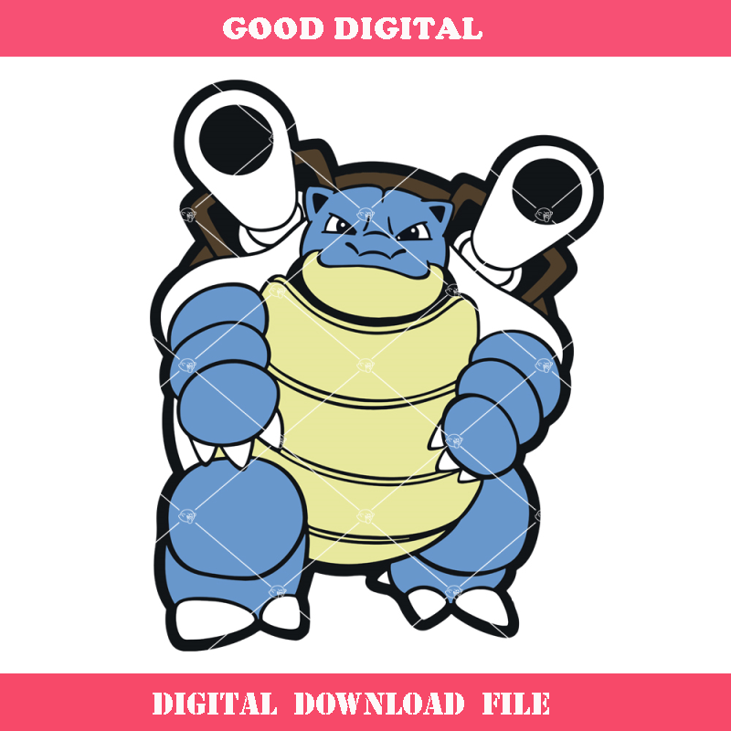 Blastoise Vector Blastoise Pokemon Svg, Pokemon Cartoon Svg, Anime Svg | Inspire Uplift