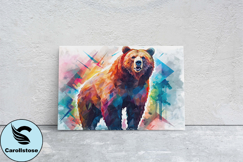 ArtMaison Canada Wild Bear Graffiti Canvas