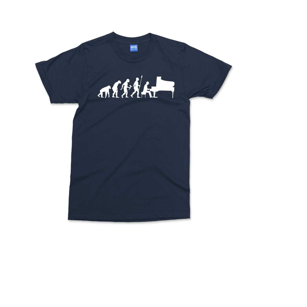 Candymix Pianoforte Evoluzione Umana T-Shirt Uomo - Maglietta In Cotone 100% Con Stampa Di Qualità - Vestibilità Standard Taglie XS-5XL - 3