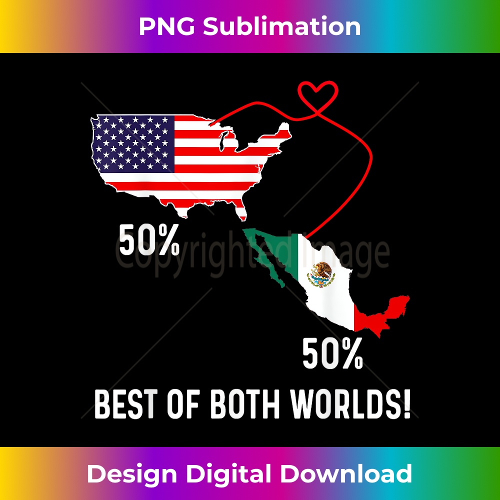 Half American Half Mexican Flag Combined Map Mexico USA - Fu | Inspire ...