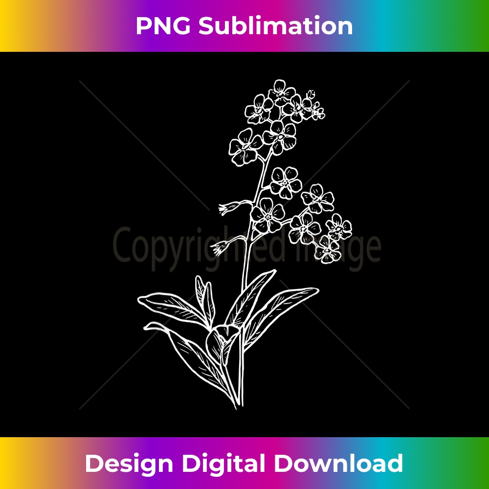 Gallery Detail: Forget Me Not Flowers Botanist Eco Friendly Sublimation Pn