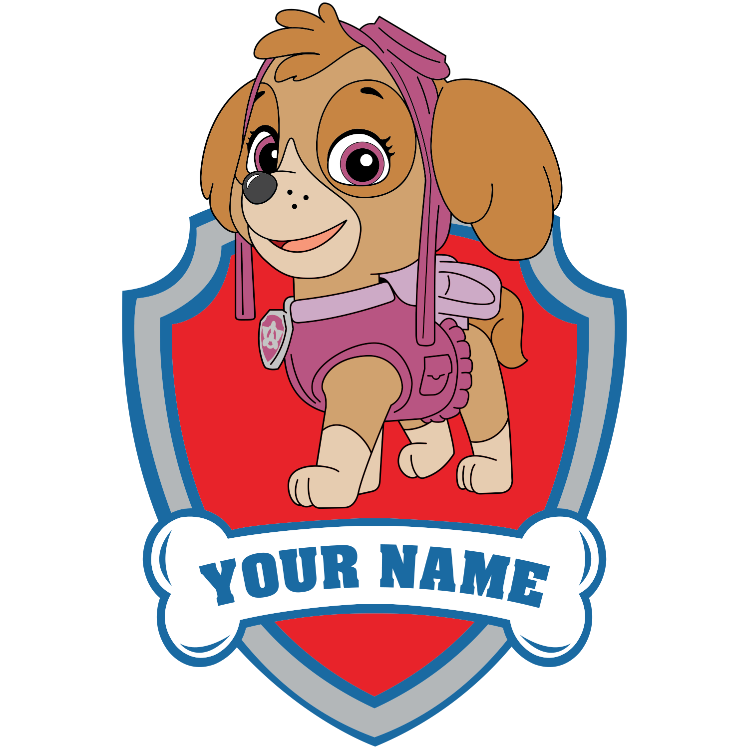 Skye Shield Paw Patrol Svg Paw Patrol Clipart Cartoon Paw Sv - Inspire ...