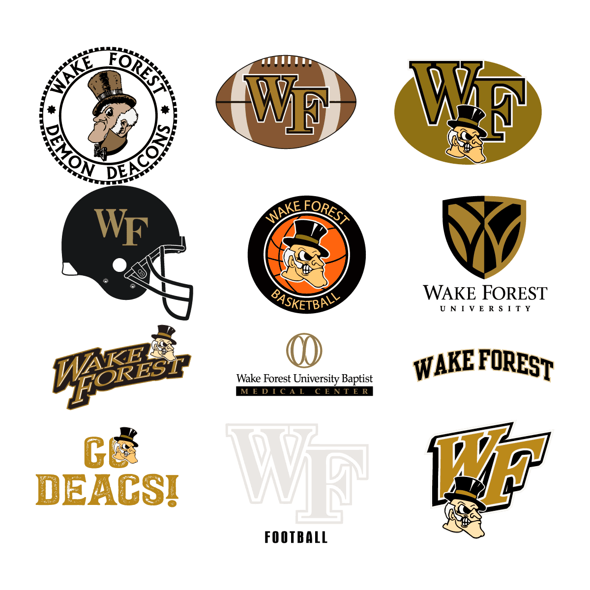 Wake Forest University Logo SVG Bundle Inspire Uplift