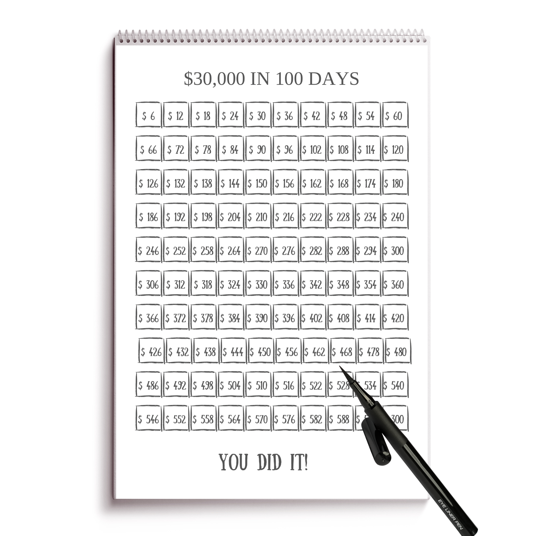 30 000 money saving challenge printable savings printable p inspire