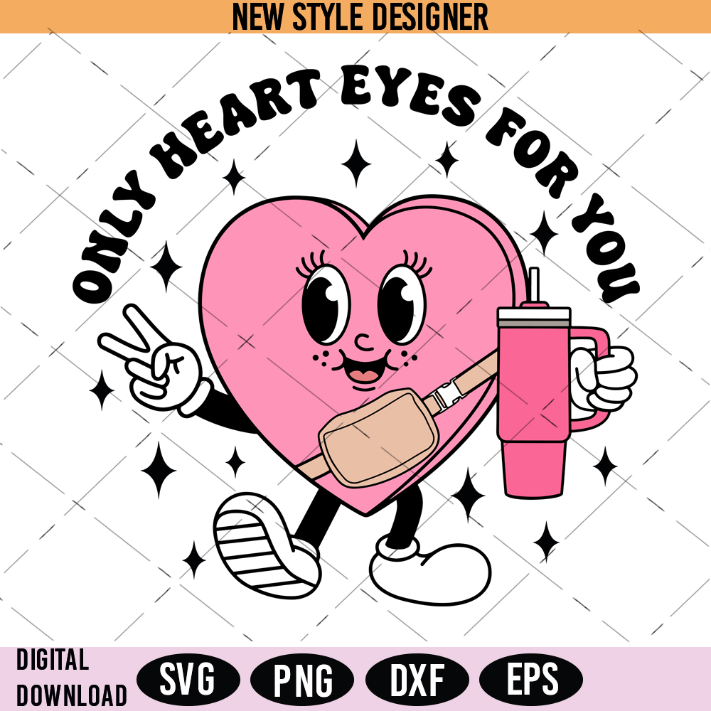 Valentines Candy Heart SVG, Stanley Tumbler SVG, Bougie Holi Inspire