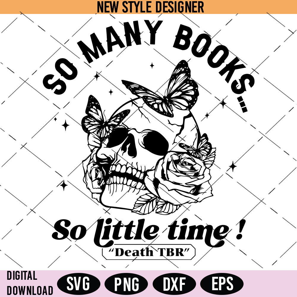 Death By TBR Booktok Svg, Retro Aesthetic Bookish Svg, Cut F | Inspire ...