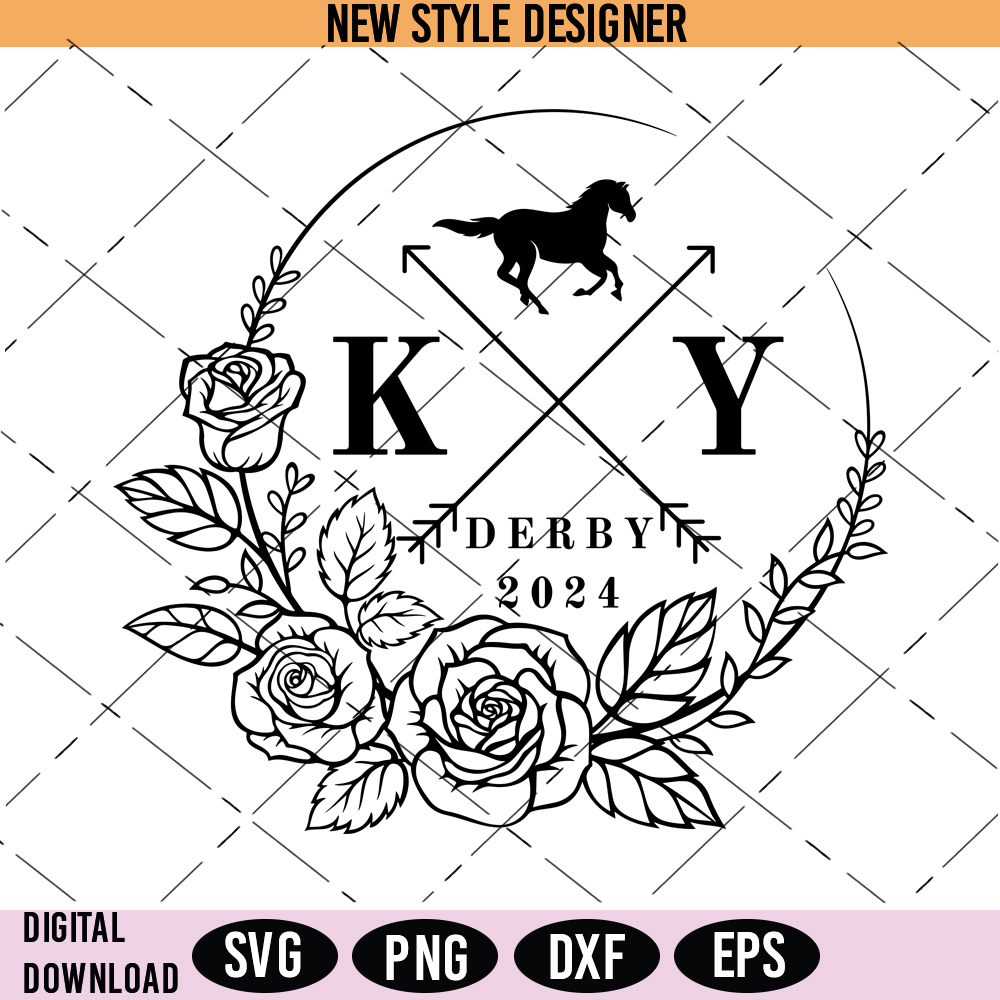 Kentucky Derby Svg Png, Horse and jockey SVG, Derby 2024 Svg Inspire