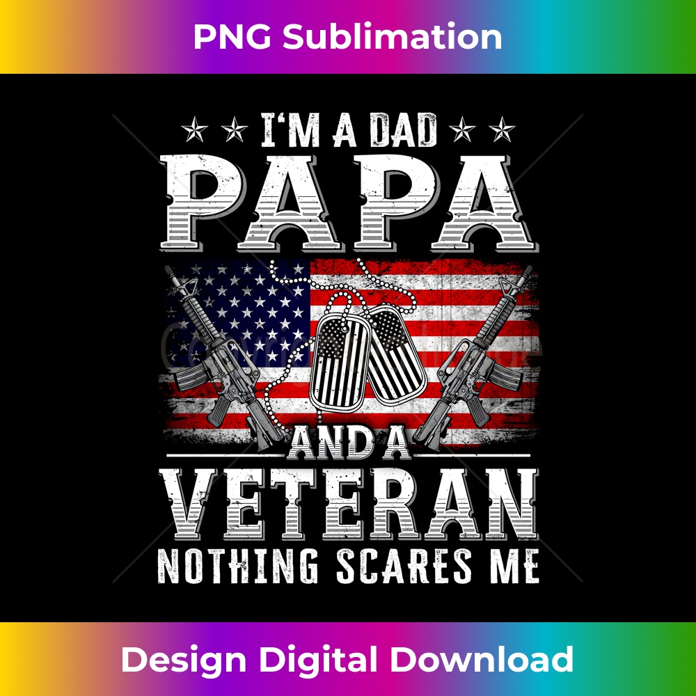 I'm A Dad Papa And A Veteran American Flag Father's Day Mens | Inspire ...