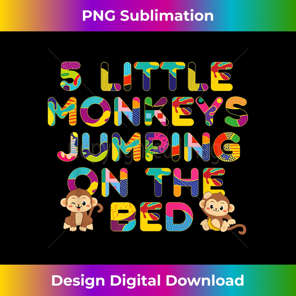 Colourful Five Little Monkeys Jumping on The Bed for Kids - | Inspire ...