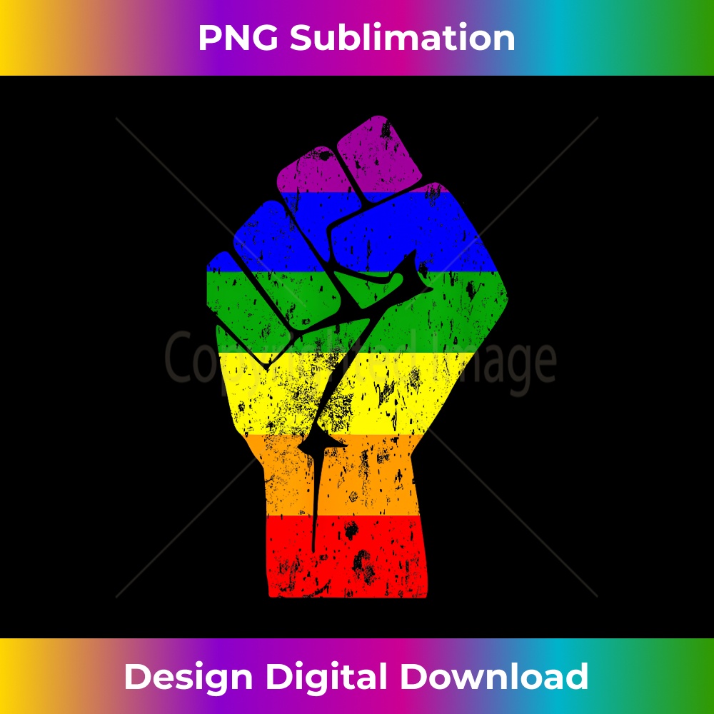 Resist Fist Rainbow Flag Gay Pride - Premium Sublimation Dig | Inspire ...