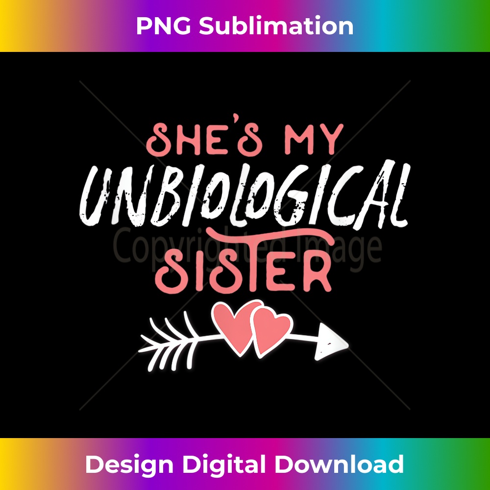 TRVPPY Baumwoll-Turnbeutel "She Is My Unbiological Sister" – Flower Schwarz, 12 Liter, Verstellbar