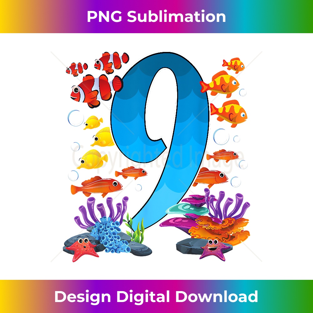 9 Year Old Under The Sea Birthday Ocean Fish Theme 9th - Pro | Inspire ...