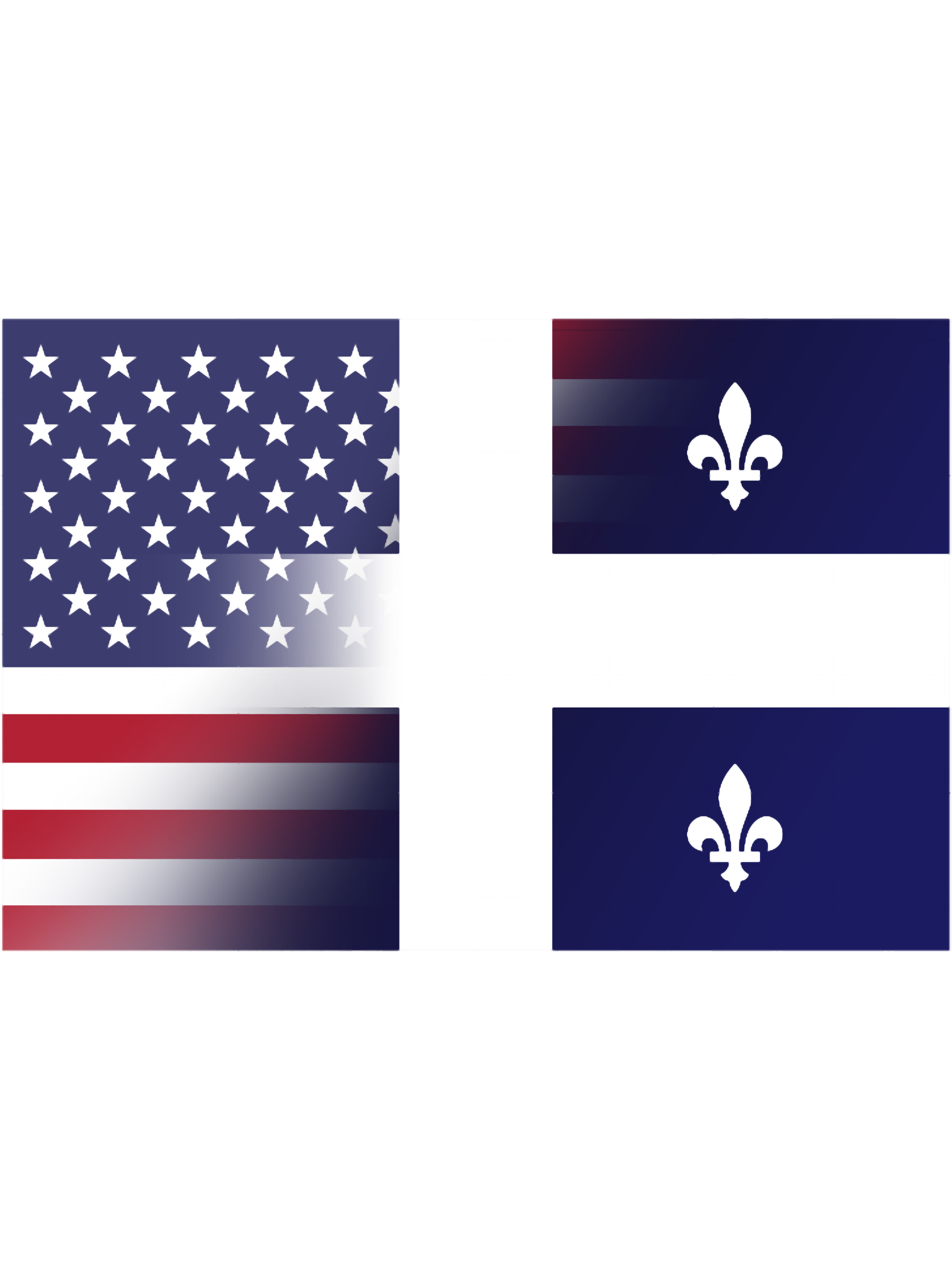 USA Quebec flag North American French