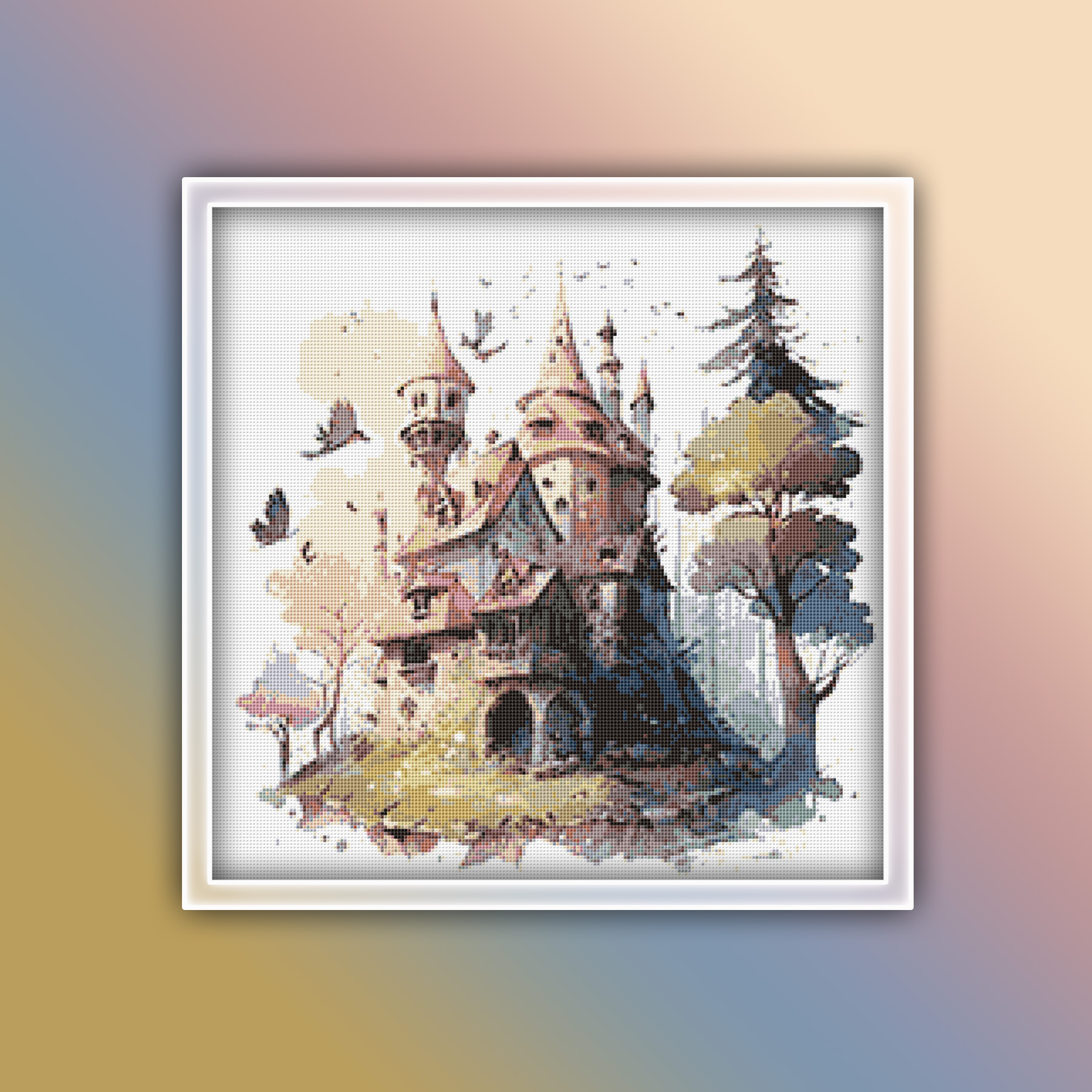 Castle 3 Cross Stitch Pattern PDF Instant Download | Inspire Uplift