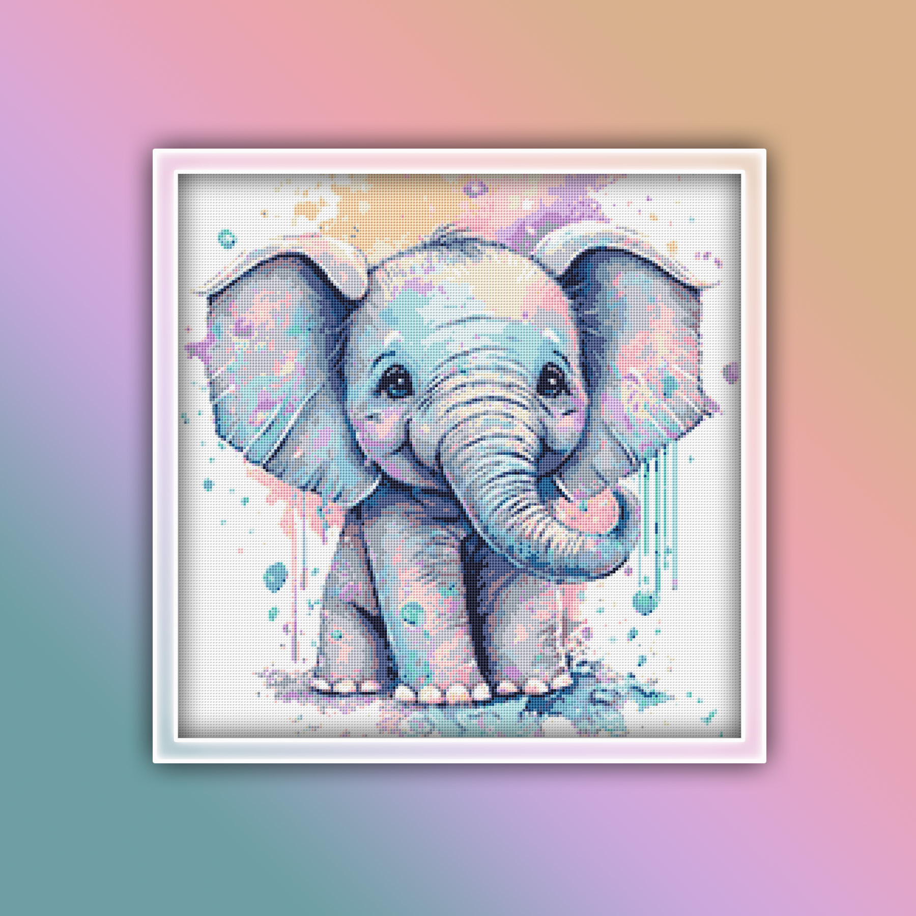 Elephant 2 Cross Stitch Pattern PDF Instant Download | Inspire Uplift