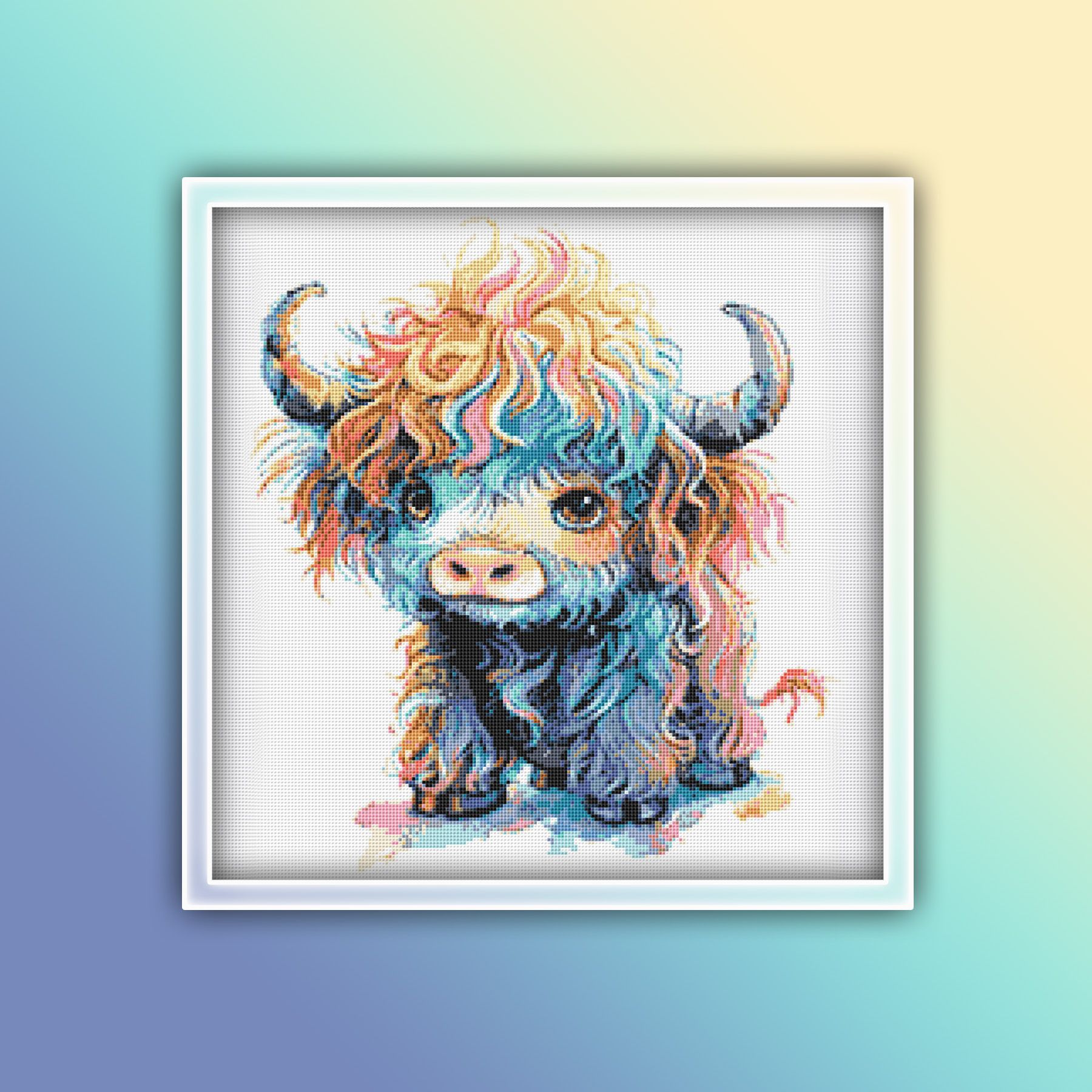 Highland Cow 10 Cross Stitch Pattern PDF | Inspire Uplift