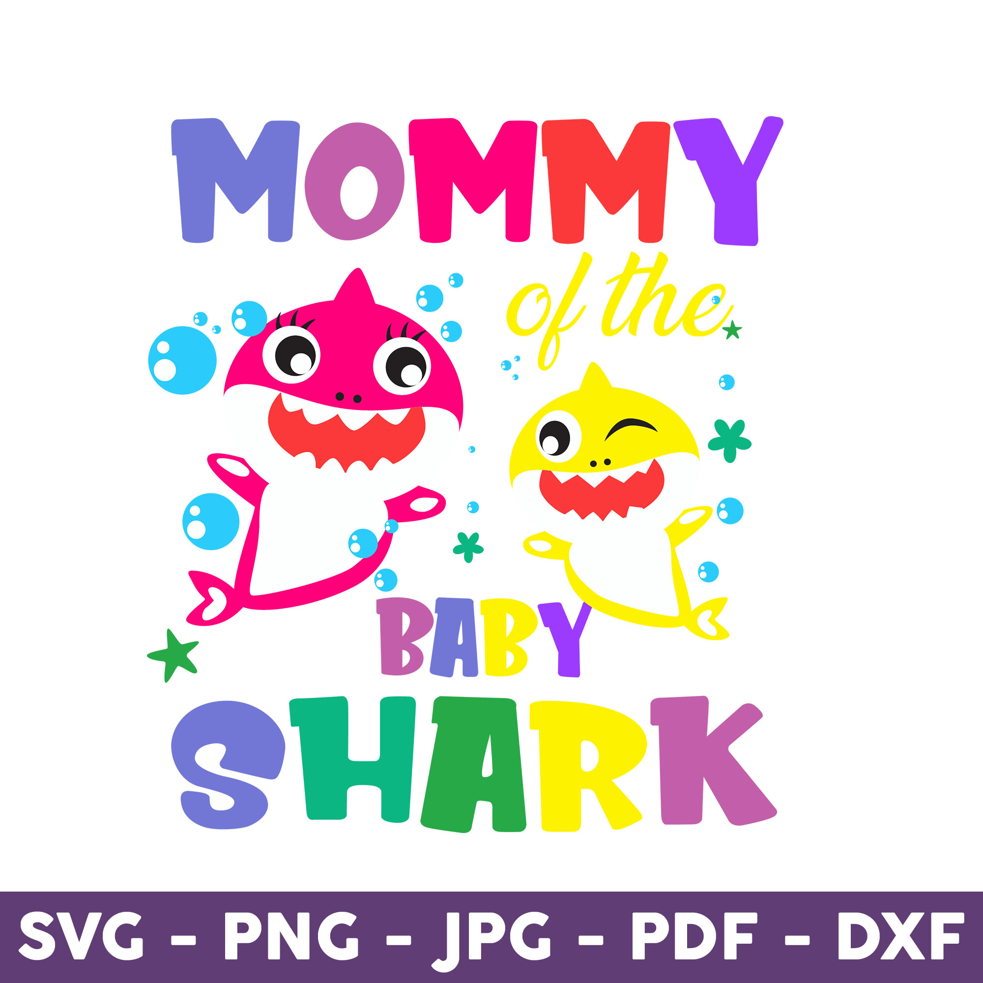 Mommy Baby Shark Svg, Mommy Shark Svg, 3671 | Inspire Uplift