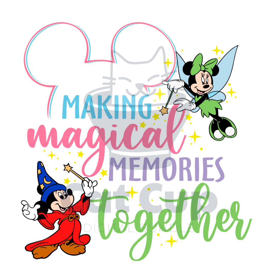 Disney Creating Magic Together Disney Making Magical Memories Together SVG Digital File | Inspire Uplift