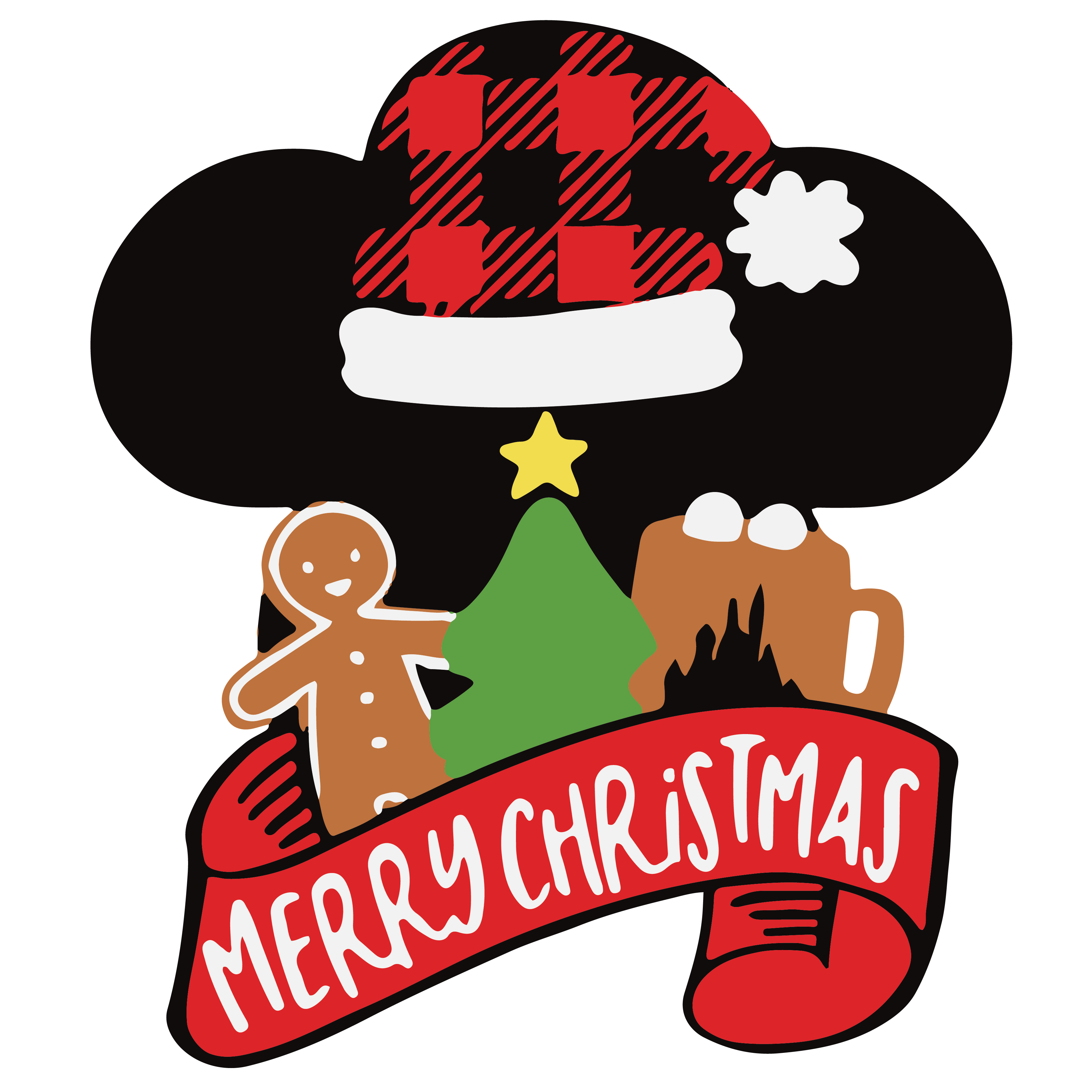 Mickey mouse santa merry christmas Svg, Disney Christmas Svg