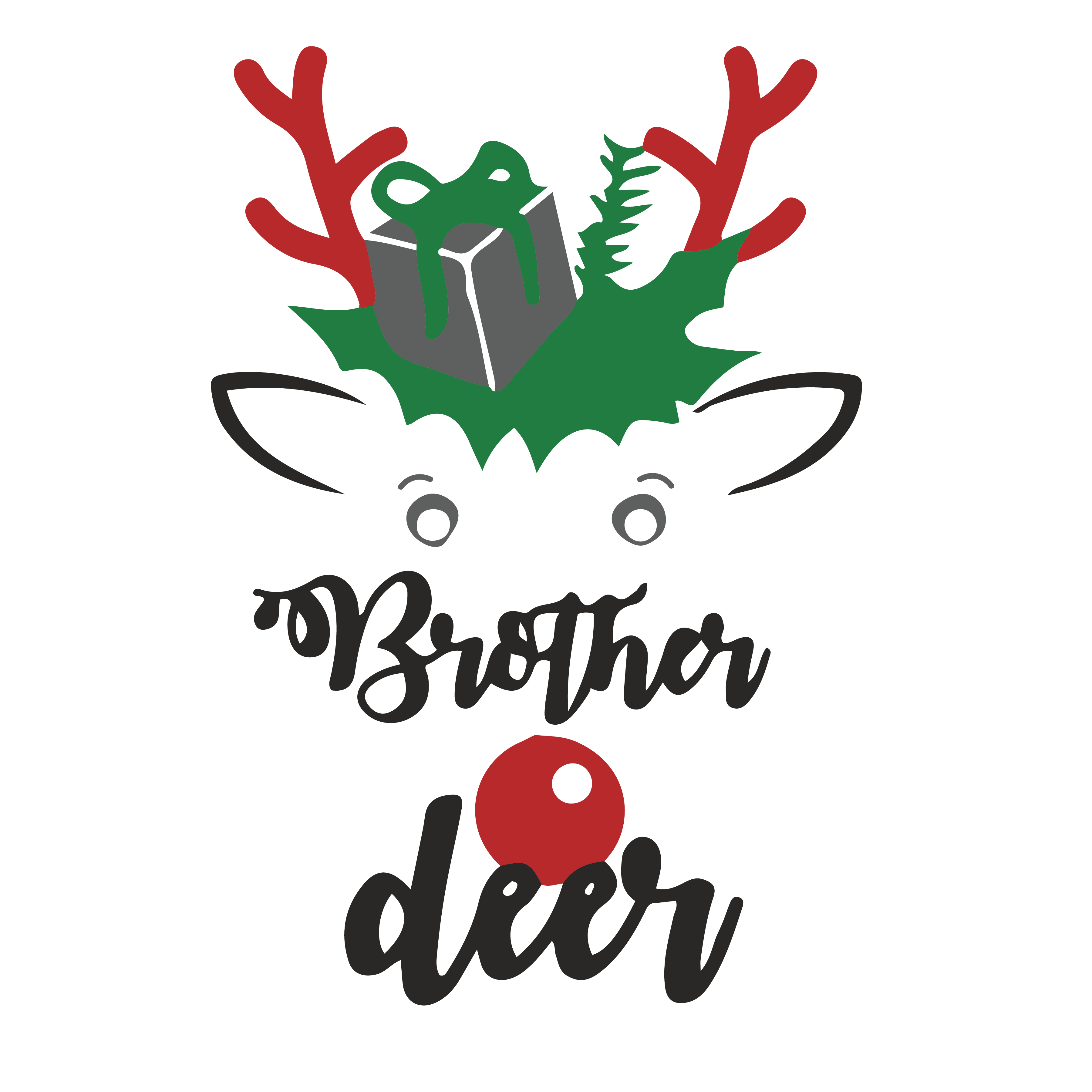 Brother deer Svg, Reindeer Family Svg, Reindeer face Svg, Fa | Inspire ...