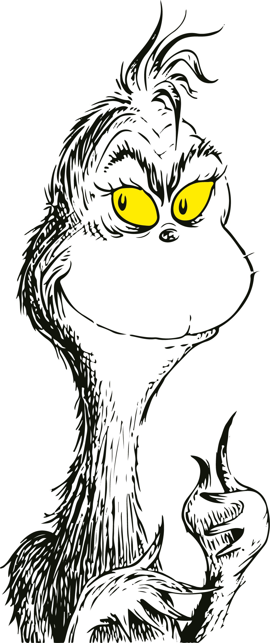 Grinch Svg, Grinch outline Svg, Grinch Christmas Svg, Santa Inspire