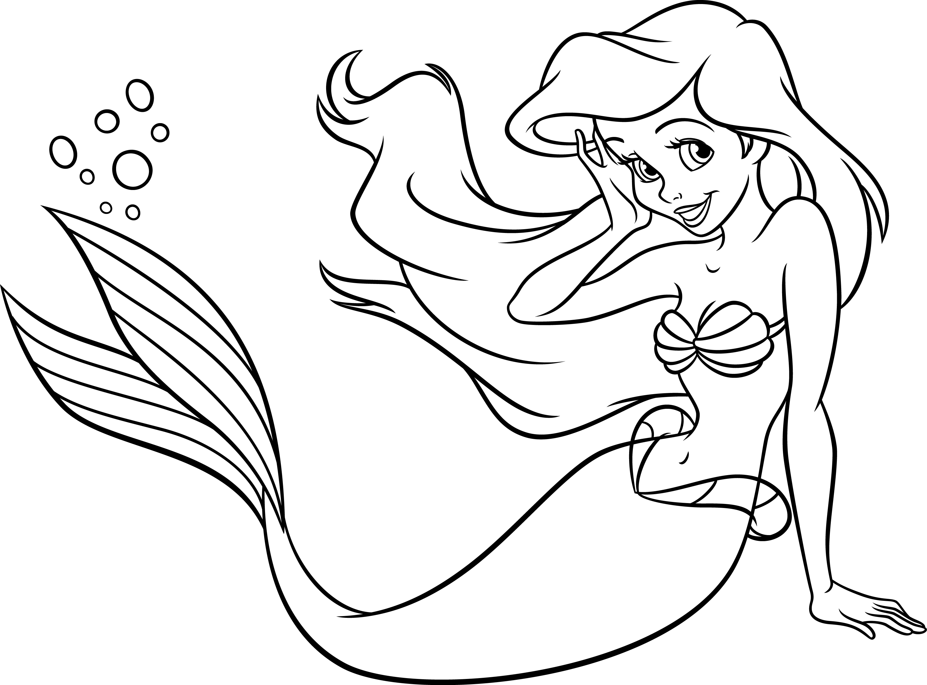 Ariel Outline Svg, Ariel Clipart, Little Mermaid Svg, Prince | Inspire Uplift