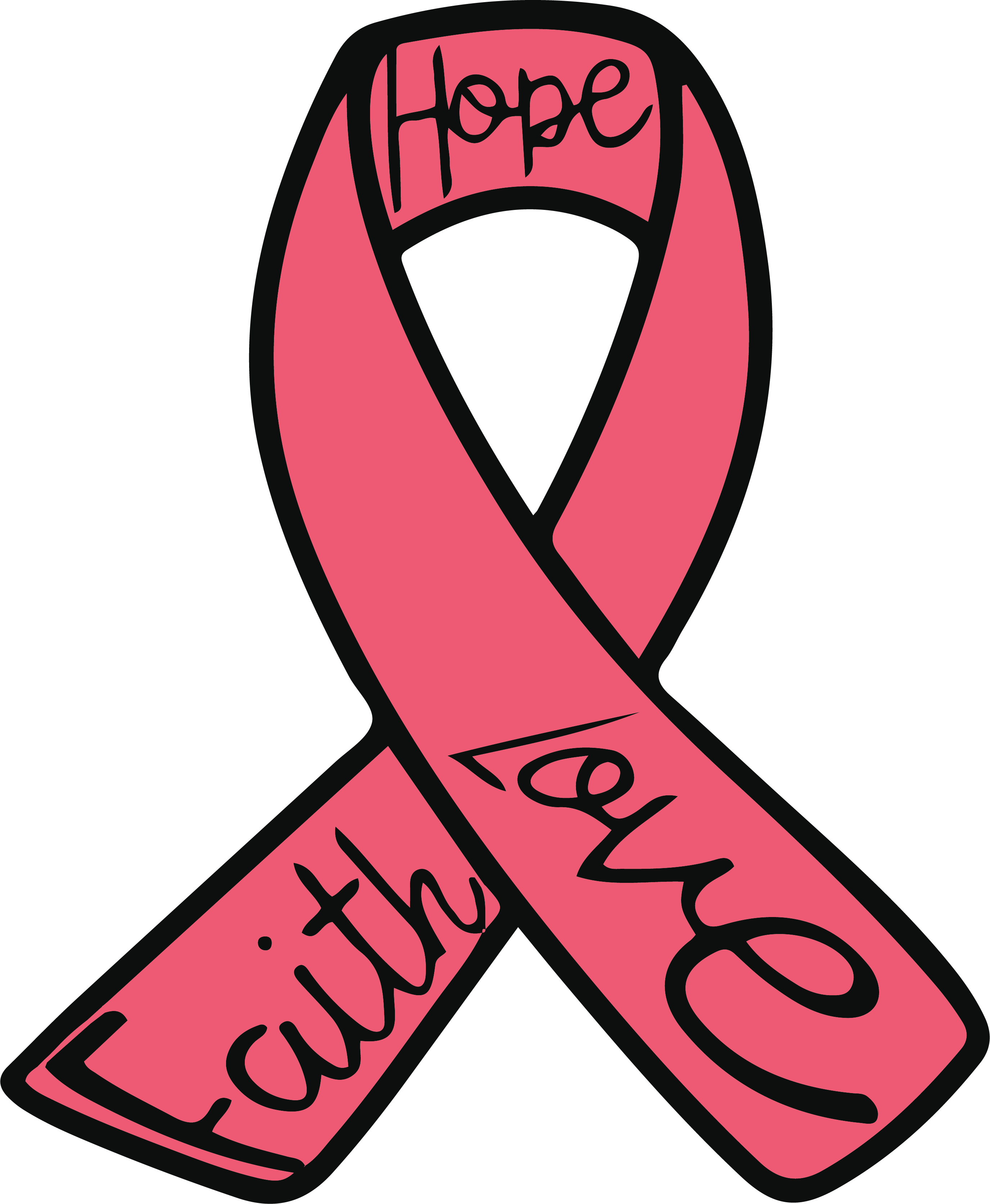 Faith Hope Love Ribbon Svg | Inspire Uplift