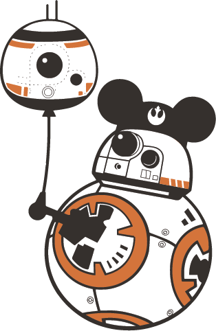 BB8 mickey mouse ears with a balloon Svg, Star Wars Svg, Sta | Inspire ...