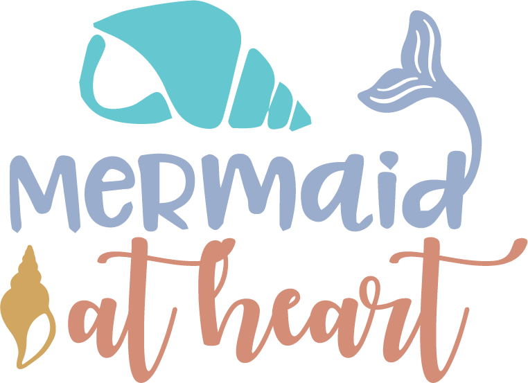 Mermaid at heart Svg, Mermaid Svg, Mermaid Clipart, Little M - Inspire ...