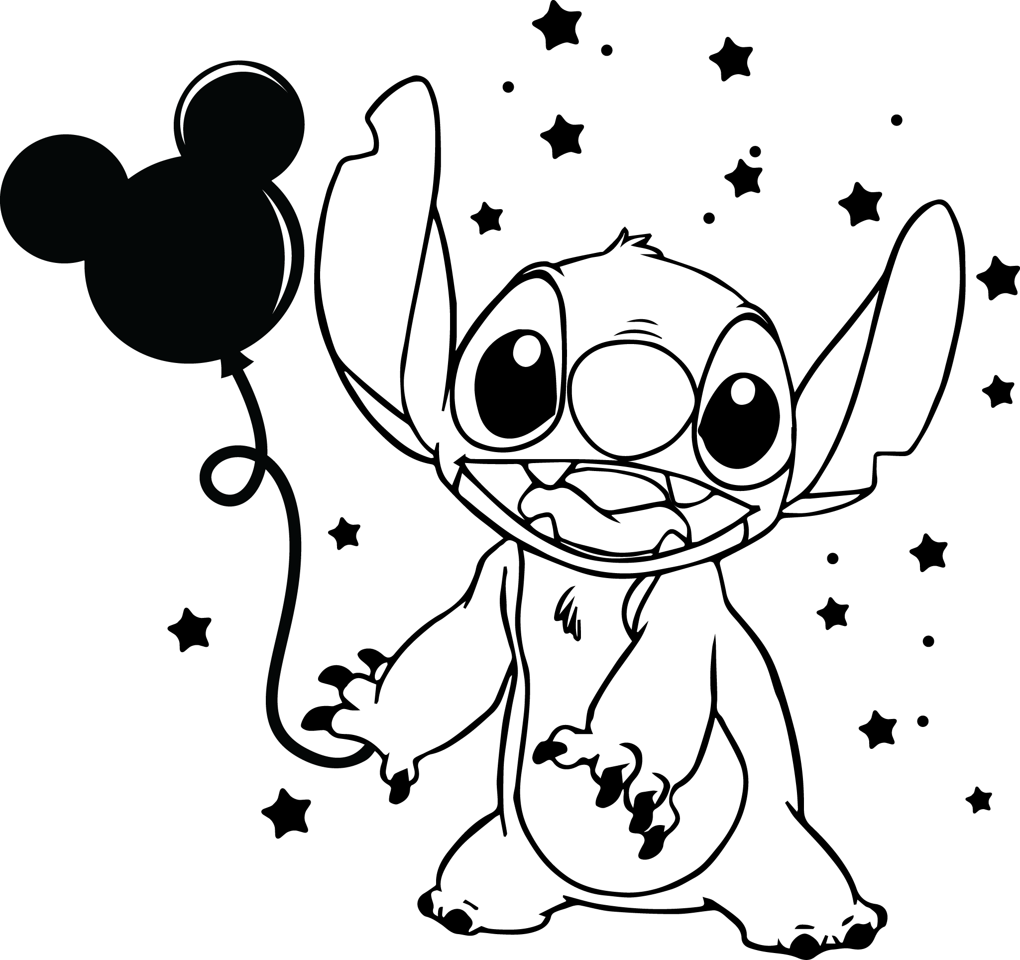 Stitch with mickey mouse balloon Svg, Stitch Svg, Stitch cli | Inspire ...