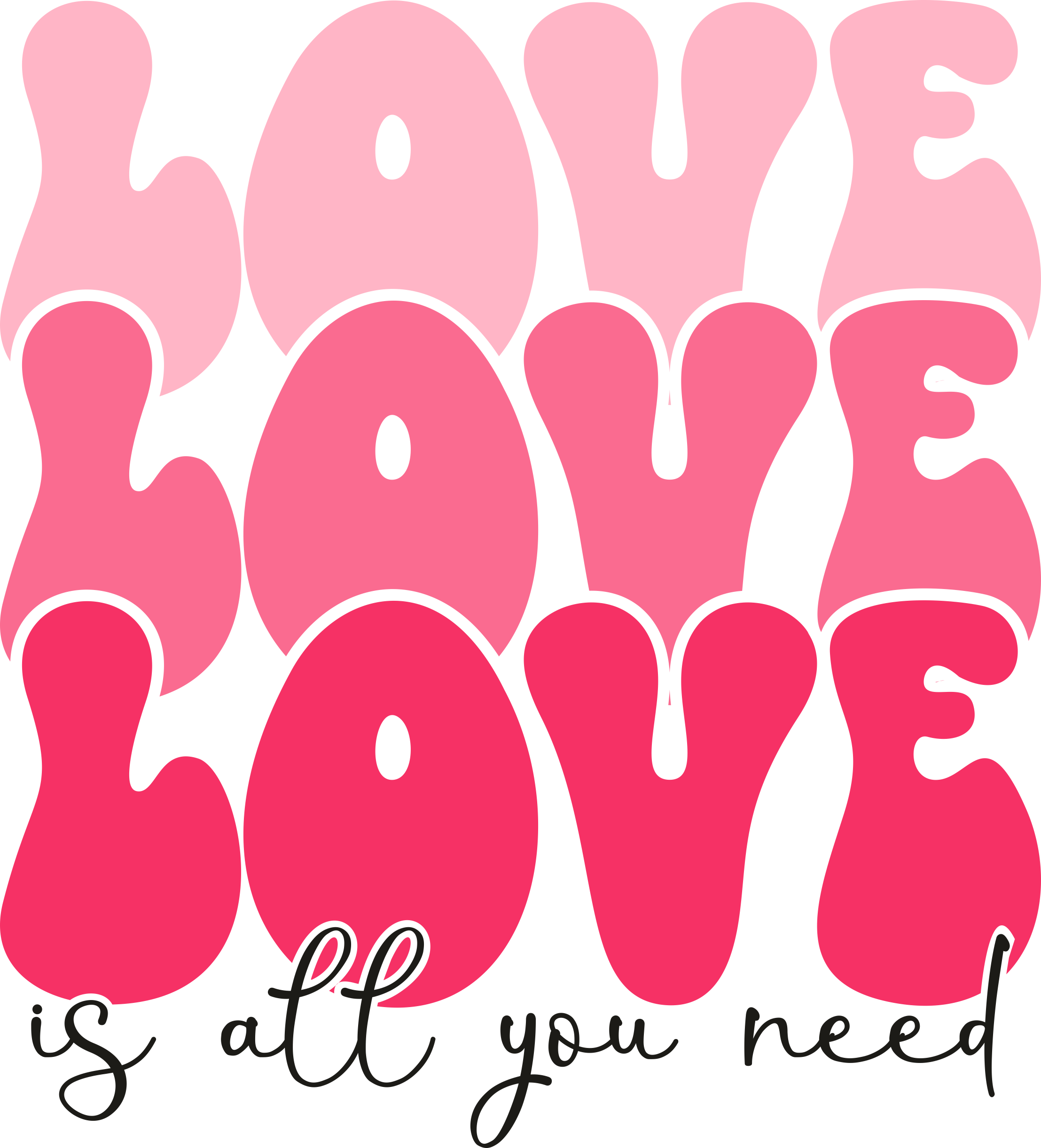 Love is all you need Png, Valentine's Day Png, Funny Valenti Inspire
