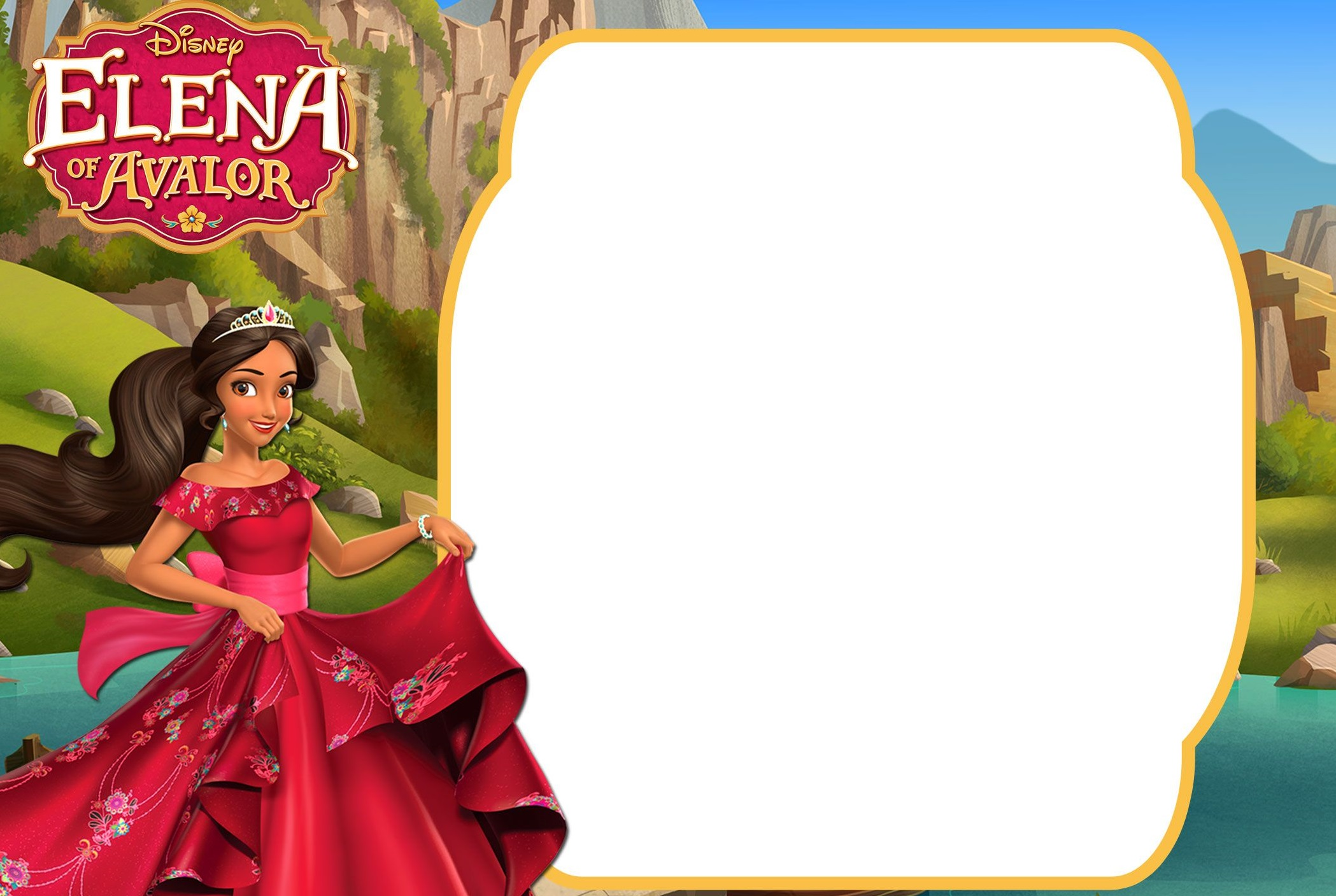 Printable Elena of Avalor Invitation Template PNG | Princess | Inspire