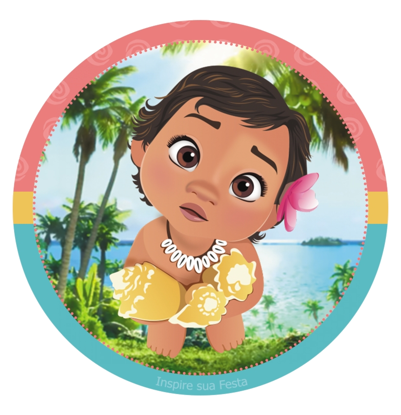 Moana Cupcake Topper PNG, Moana Birthday PNG, Disney Moana P - Inspire