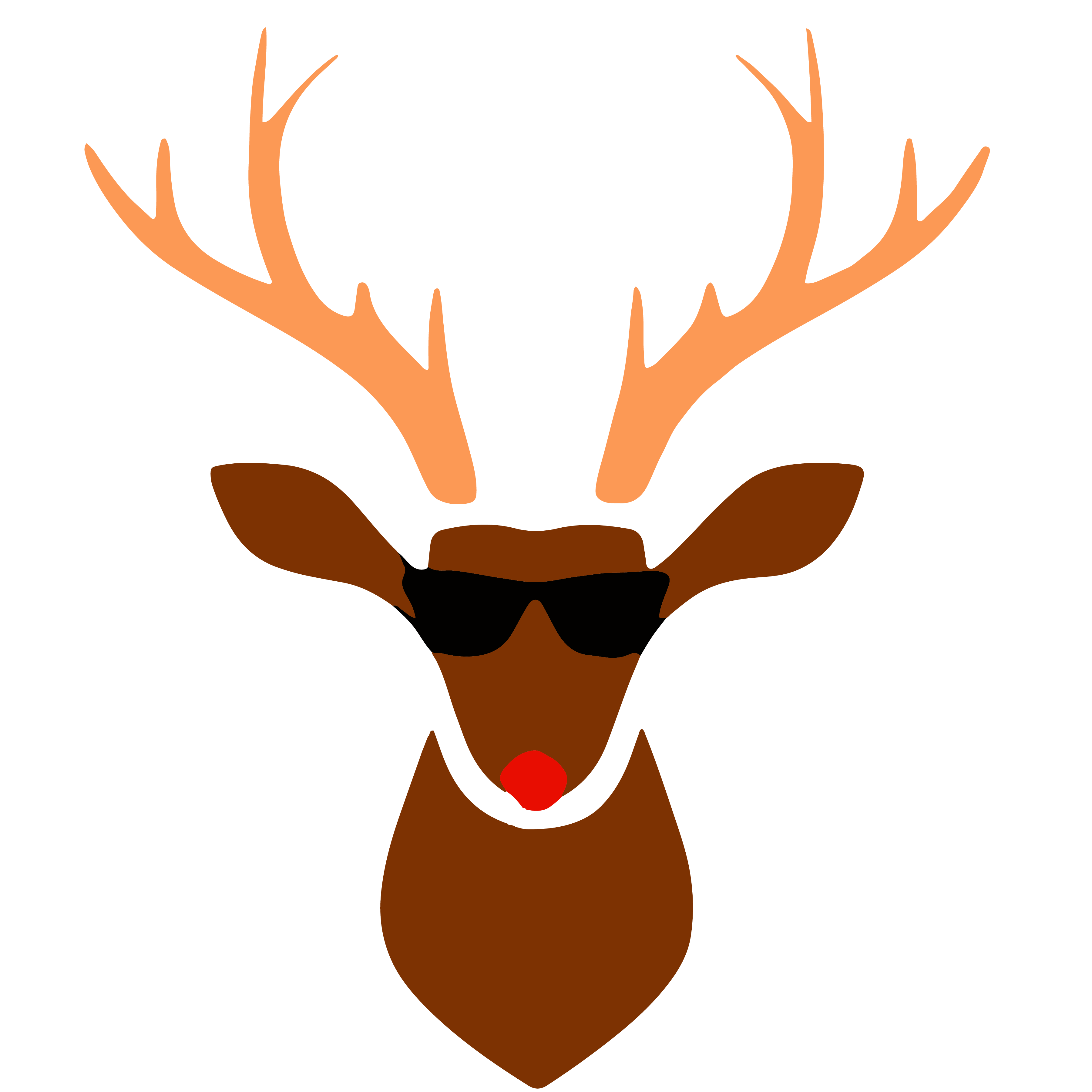 Reindeer with sunglasses Svg, Reindeer face svg for Cricut S | Inspire ...