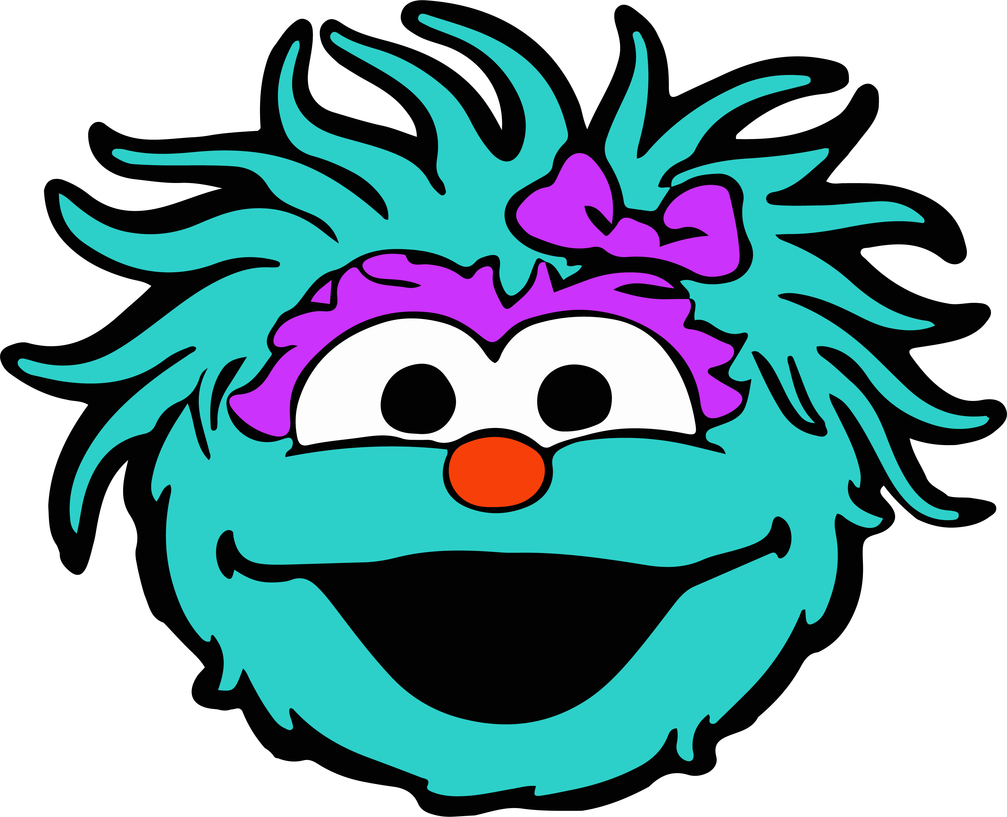 Rosita Head Svg, Sesame Street Svg, Cartoon Svg, Children TV