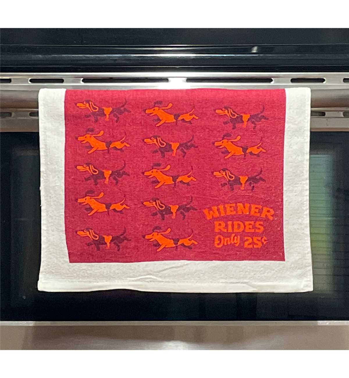 Wiener Rides 25C, Offensive Tea Towels, Funny Hand | Inspire Uplift