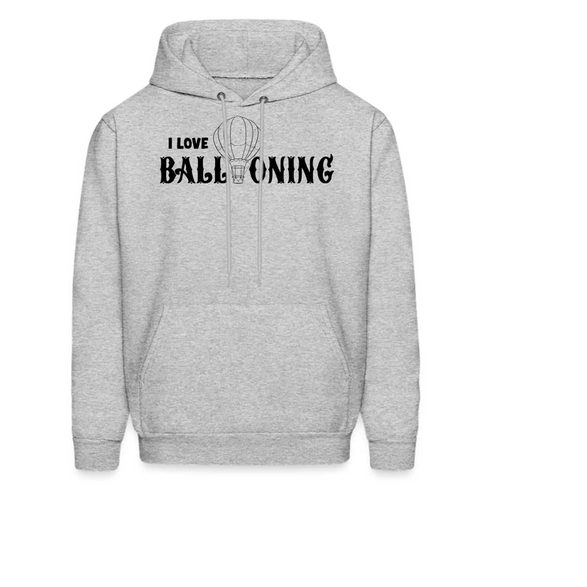 Cloud Hot Air Balloon Pattern Print Men Pullover Hoodie