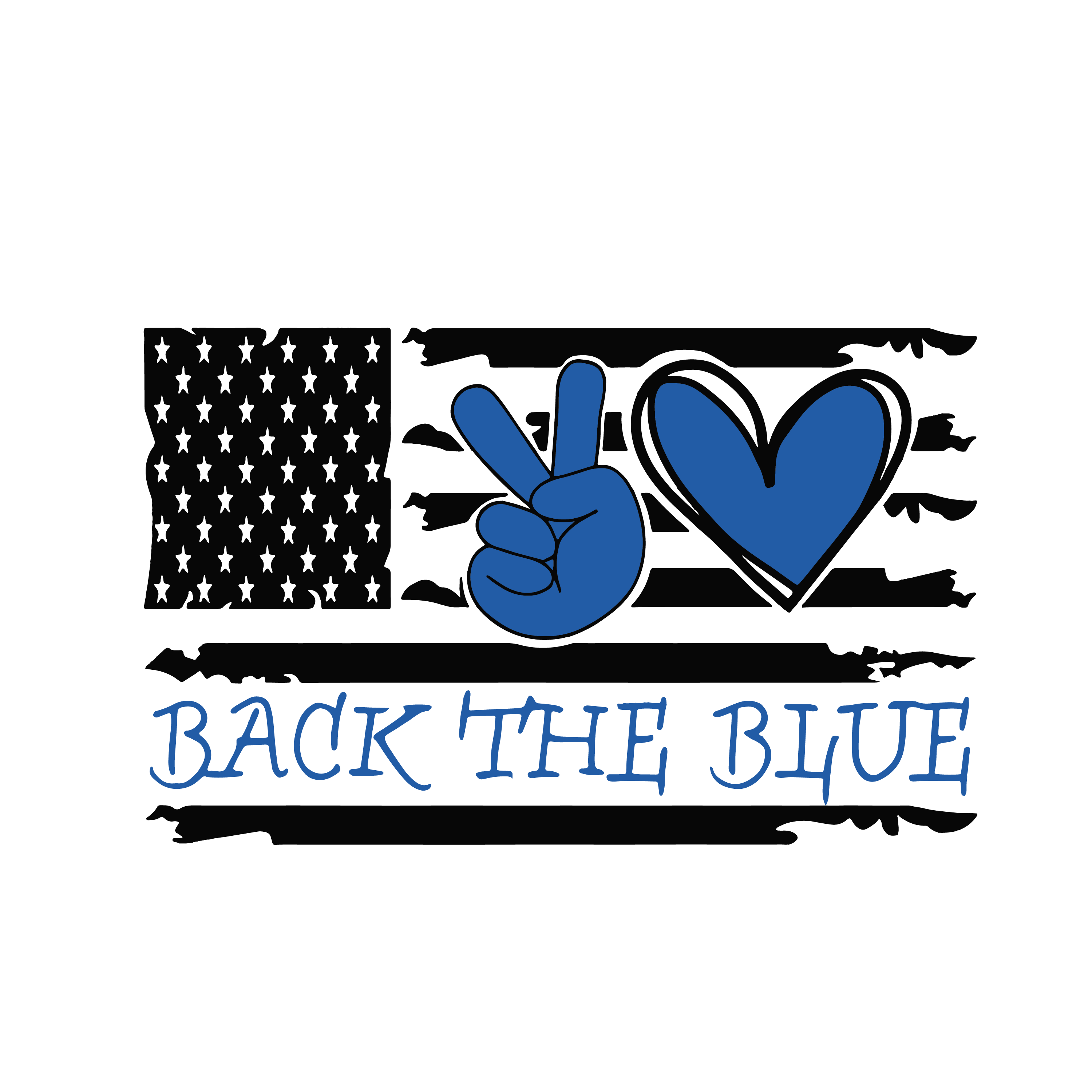 Back the blue flag Svg, Police Svg, Police Thin Blue Line Sv | Inspire ...