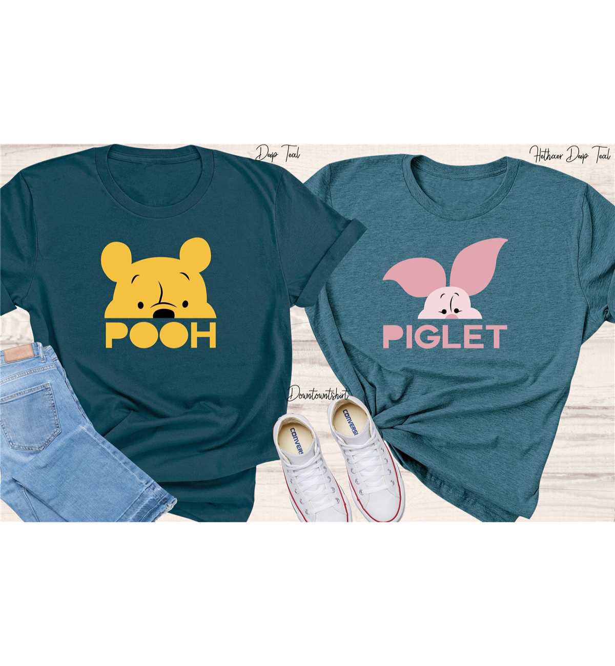 Disney Piglet and Pooh Couple Shirt, Winnie The Pooh Shirt, | Inspire ...