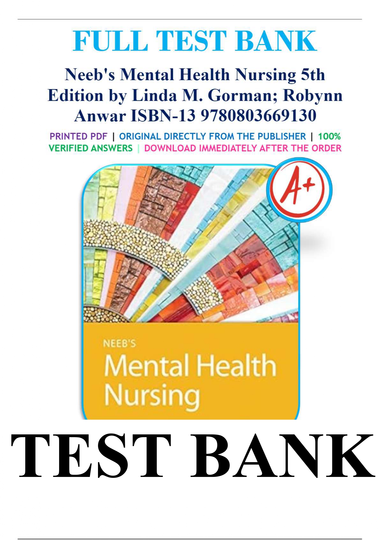 Neeb's Mental Health Nursing 5th Edition By Linda M. Gorman | Inspire ...
