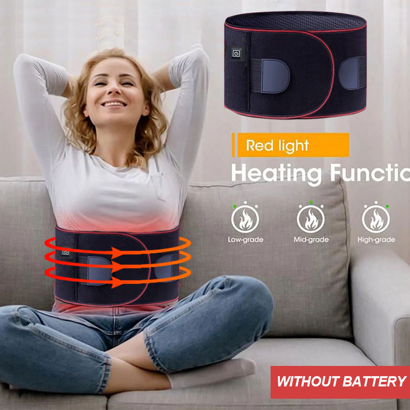 Back Heating Support Belt Heated Waist Brace With Adjustable Temperature Warm Back Belt Abdomen Warmer Lumbar Support Pad