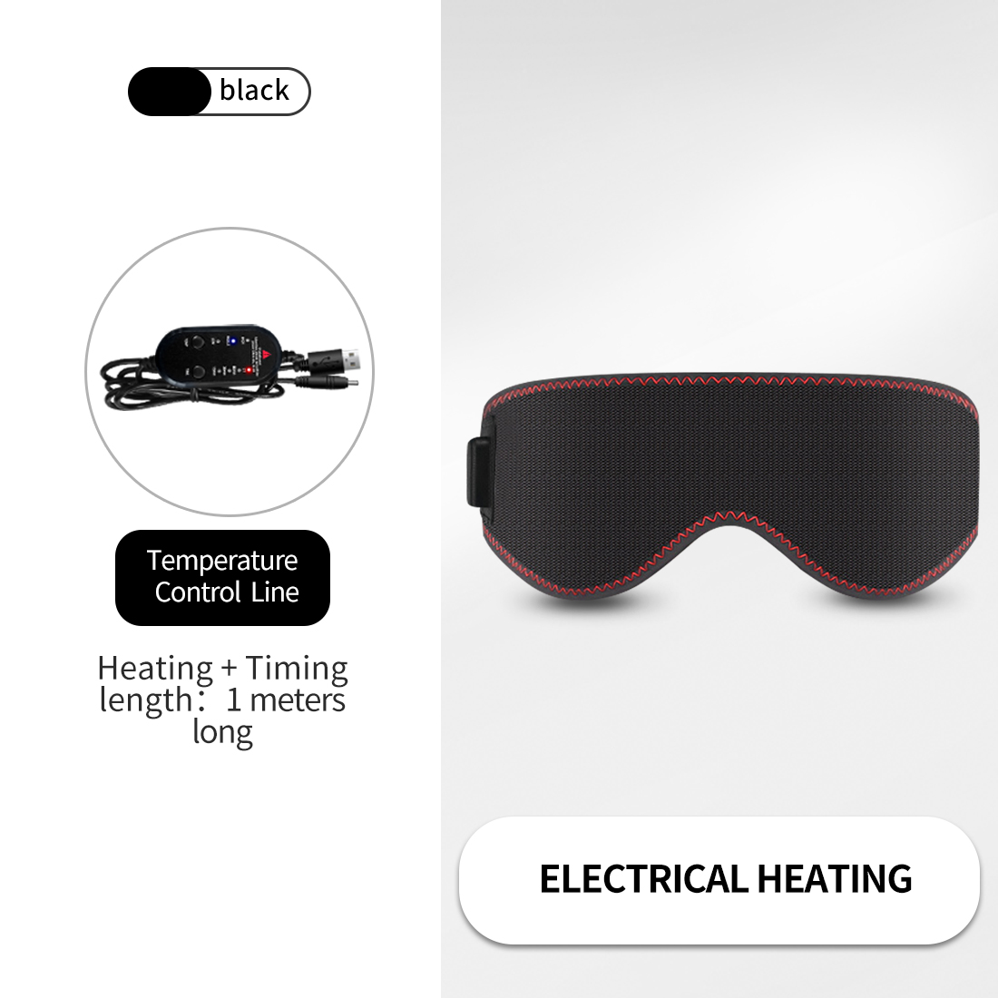 Eye Mask for Dry Eyes, Heated Eye Mask, Warm Compress, 3 Heat Levels Hot Compress, Heating Pad for Sleep, Dark Circles
