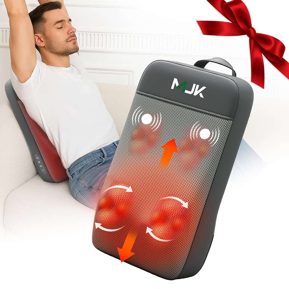 Portable Shiatsu Back Massager for Pain Relief and Deep Tissue Kneading
